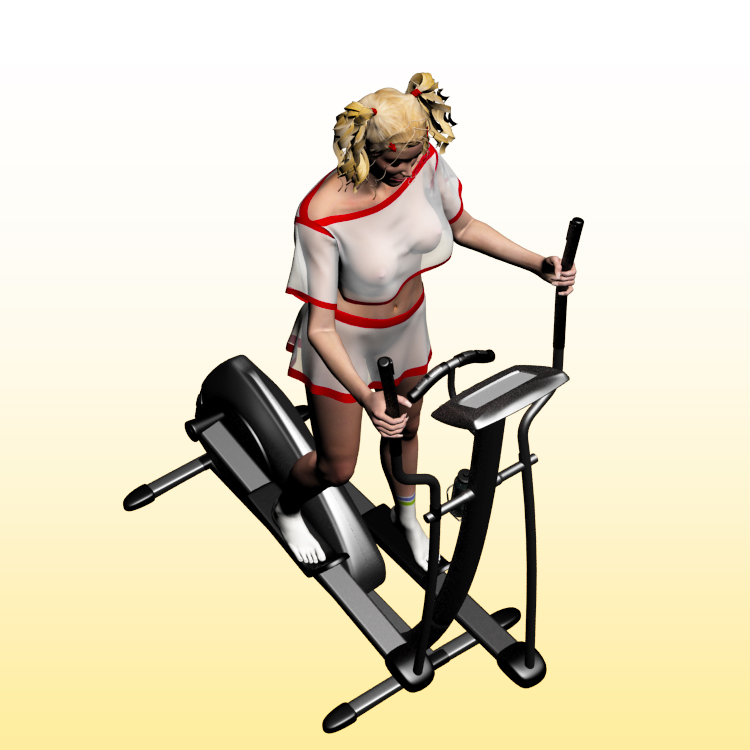 Fitness Running Beauty 3D Модель Woman
